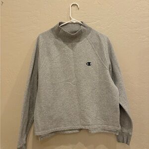 Champion Heather Gray Mockneck Parke Inspired Sweatshirt